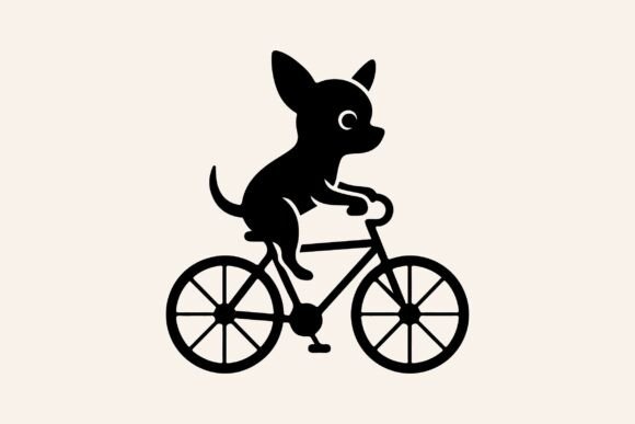 Download Chihuahua Dog Riding Bicycle SVG Clipart - Clipart Collection