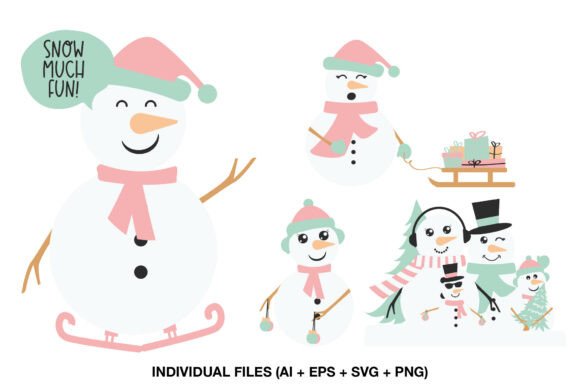 Download Christmas Snowman Clipart for Cardmaking - Clipart Collection