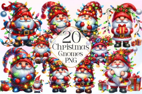 Download Gnome Christmas Lights Clipart PNG - Clipart Collection