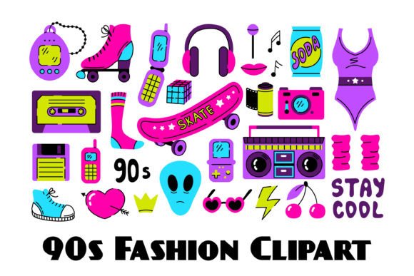 Download 90s Fashion Clipart - Clipart Collection