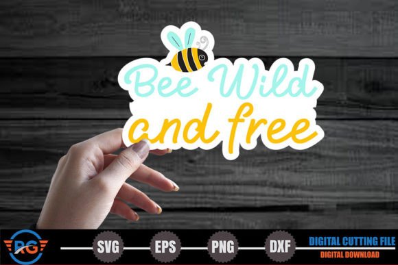 Download Bee Wild and Free – Bee Stickers PNG - Premium Resources