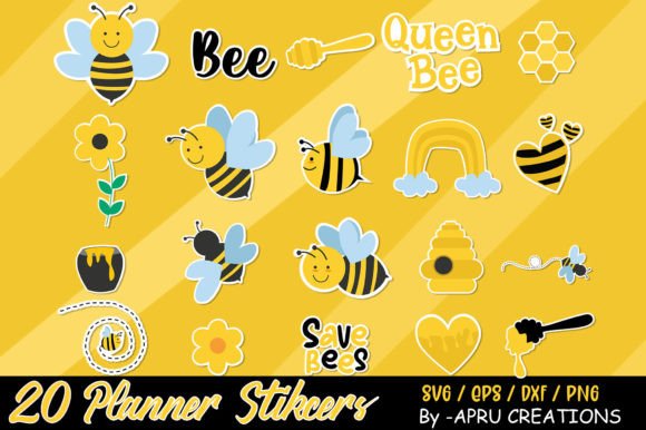 Download Bee Stickers Svg - Premium Bundle