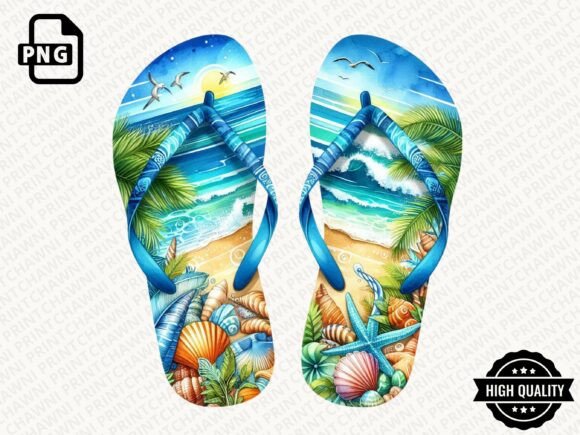 Download Retro Summer Flip Flops Clipart PNG - Clipart Collection