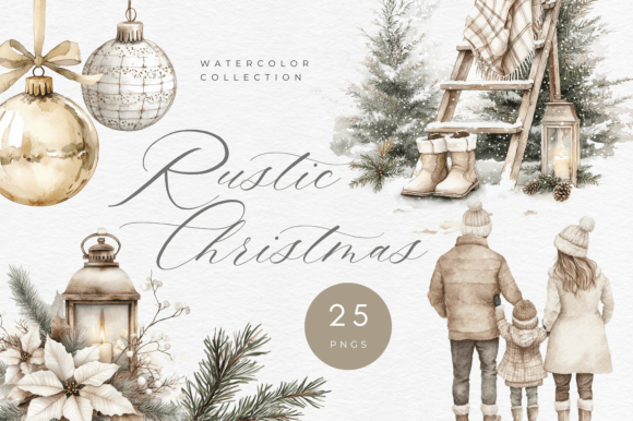 Download Rustic Boho Christmas Clipart - Clipart Collection