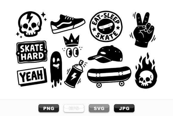 Download Edgy Skateboard Graphic Pack - Pack Collection