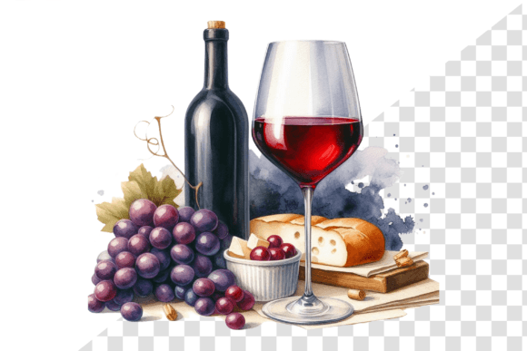 Download Glass of Wine Watercolor Clipart - Clipart Collection