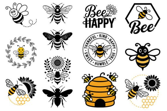 Download Bee SVG Bundle, Honey Bee Clipart, Bee H - Clipart Collection