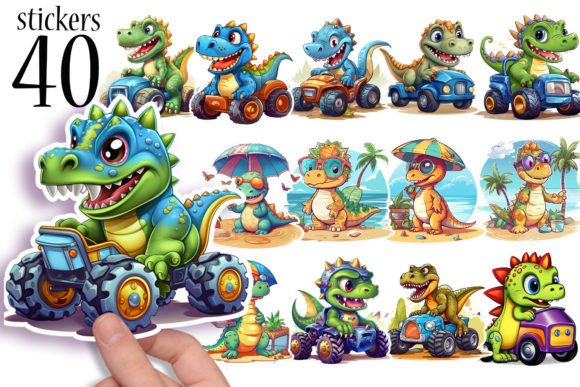 Download Cute Dinosaur Stickers for Kids - Dinosaur stickers Collection