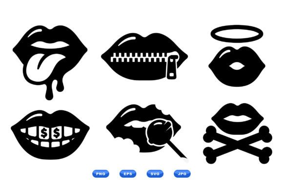 Download Edgy Lip Icon Clipart Pack - Pack Collection