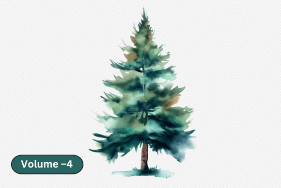 Download Watercolor Christmas Tree Clipart –4 - Clipart Collection