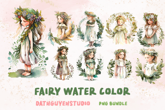 Download Little Fairy Watercolor Clipart Bundle - Clipart Collection