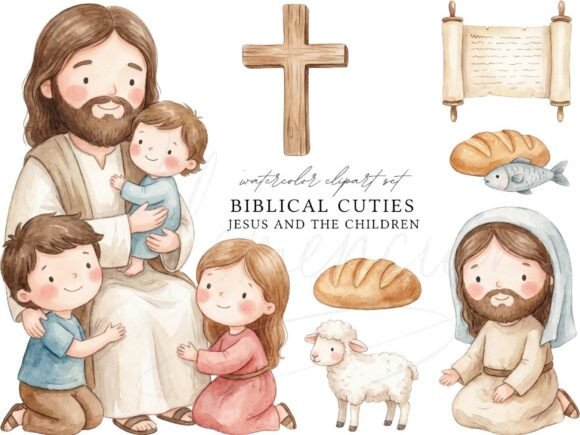 Download Jesus and the Children Clipart PNG - Clipart Collection