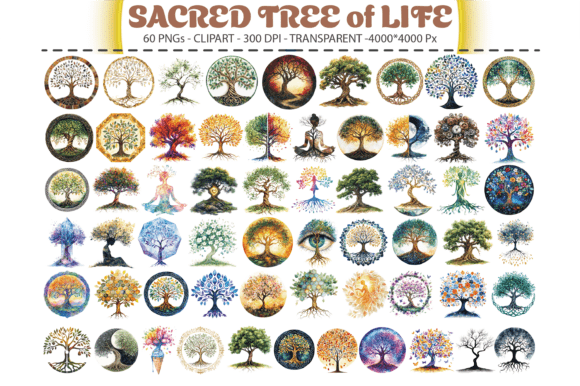 Download SACRED TREE of LIFE – 60 PNG Clipart - Clipart Collection