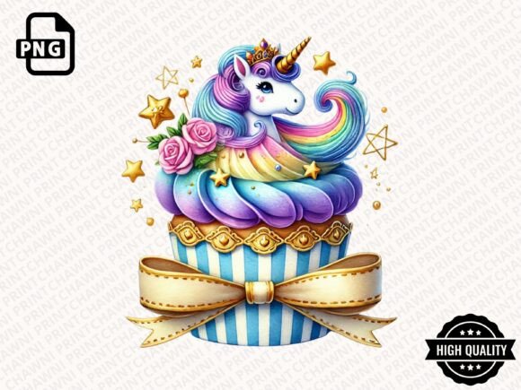 Download Watercolor Unicorn Cupcake Clipart PNG - Clipart Collection