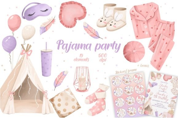 Download Pajama Party Clipart, Slumber Party - Clipart Collection