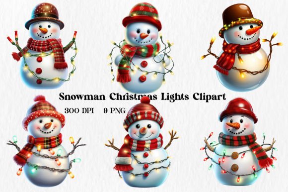 Download Snowman Christmas Lights Clipart - Clipart Collection
