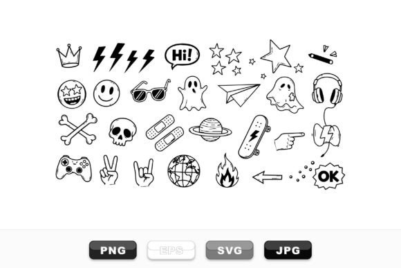 Download Edgy Doodle Icon SVG Pack - Pack Collection