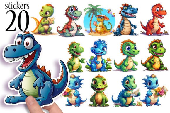 Download Printable Dinosaur Stickers for Kids PNG - Dinosaur stickers Collection