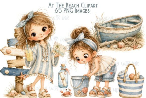 Download Beach Girl Clipart Bundle PNG - Premium Resources