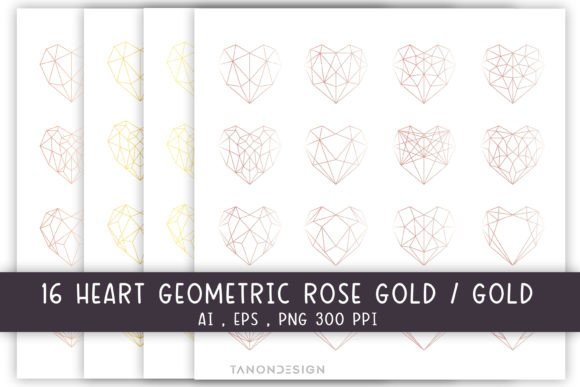 Download Gold Polygonal Geometric Vector Clipart - Clipart Collection